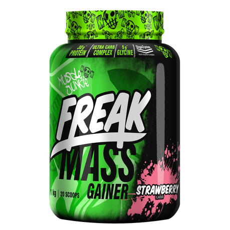 Muscle Junkie Freak Mass All-in-One Strawberry 1Kg Mass Gainer