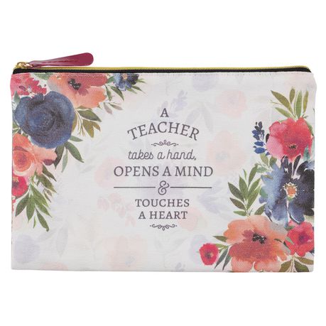 Cotton Canvas Zipper Pouch - A Teacher Buy Online in Zimbabwe thedailysale.shop