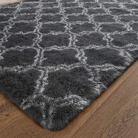 Light Rug Shaggy Fluffy Carpets(Dark Grey) Buy Online in Zimbabwe thedailysale.shop