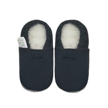 Load image into Gallery viewer, Pitta-Patta Soft Fleece Baby Shoe Slippers - Charcoal Size 3
