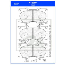 Load image into Gallery viewer, Ate Front Brake Pads For: Toyota Fortuner 3.0 D-4D Rb
