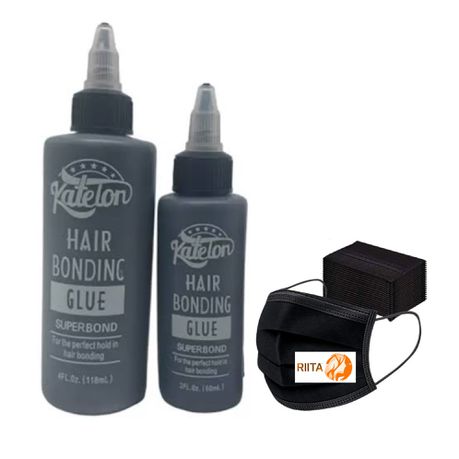 Anti-fungus Super Hair Bonding Glue (118 ml & 60 ml) With Pack of 10 Masks Buy Online in Zimbabwe thedailysale.shop