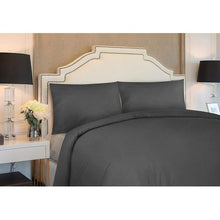 Load image into Gallery viewer, Wrinkle-Resistant Luxury Hotel Duvet Cover Set Double - Dark Grey
