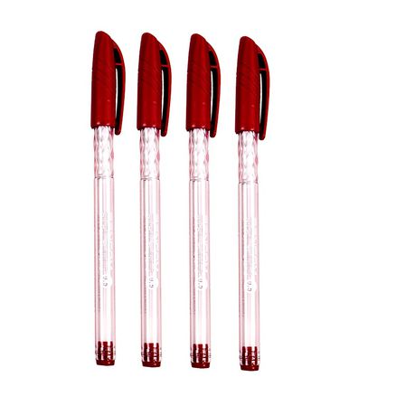 Pencom - OG39 Oil Gel 1.0mm Red Retractable Pen Pack of 4 Buy Online in Zimbabwe thedailysale.shop