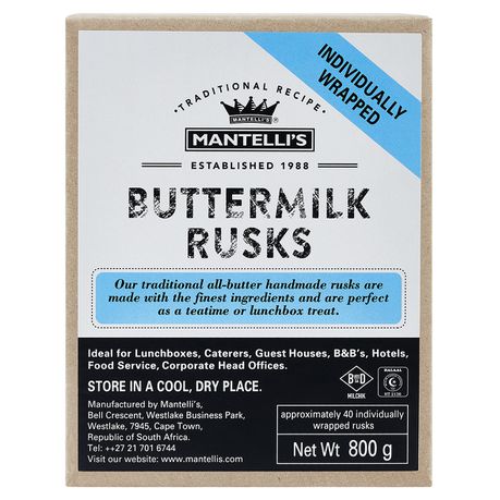 Mantelli's Rusks - Buttermilk 800G Buy Online in Zimbabwe thedailysale.shop