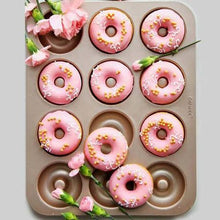 Load image into Gallery viewer, DH - Non-stick carbon steel 12 cups Donut muffin cake baking tray
