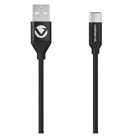 Volkano Micro USB Cable - Weave Series - 3m - Black Buy Online in Zimbabwe thedailysale.shop