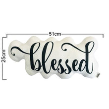 Load image into Gallery viewer, Blessed Shaped Scatter Cushion - 51 x 25cm
