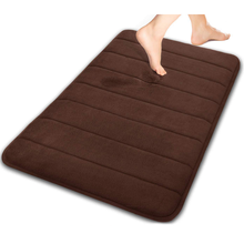 Load image into Gallery viewer, Luxury Memory Foam Bathroom Bath Mat Quick Dry Non Slip Brown Large
