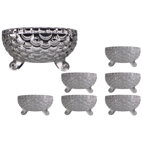 7 Piece Crystal Glass Fruit & Dessert Mixing and Serving Bowl Set Buy Online in Zimbabwe thedailysale.shop