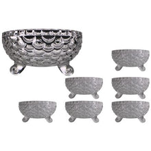 Load image into Gallery viewer, 7 Piece Crystal Glass Fruit &amp; Dessert Mixing and Serving Bowl Set
