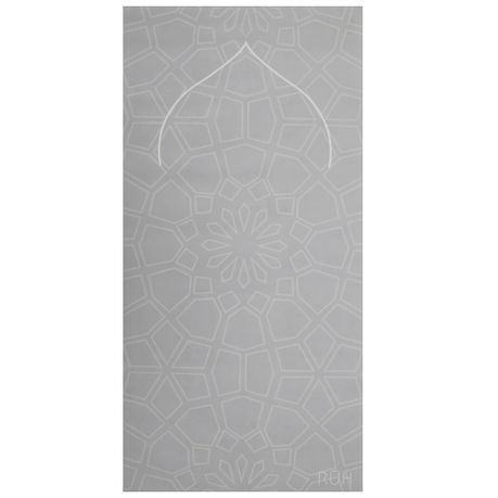 Ruh Musallah Luxury Comfort Prayer Mat - Qibla Grey