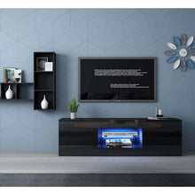 Load image into Gallery viewer, Modern minimalist high-gloss touch TV STAND with RPG LED light -JMY-Y- 09
