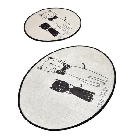 2 Piece Non-Slip Little Cats Design Bathroom Mats Set Buy Online in Zimbabwe thedailysale.shop