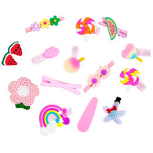 Load image into Gallery viewer, 14 Piece Baby Hair Accessories Set Cute Girls Hairpin Clips Bows Box Pink
