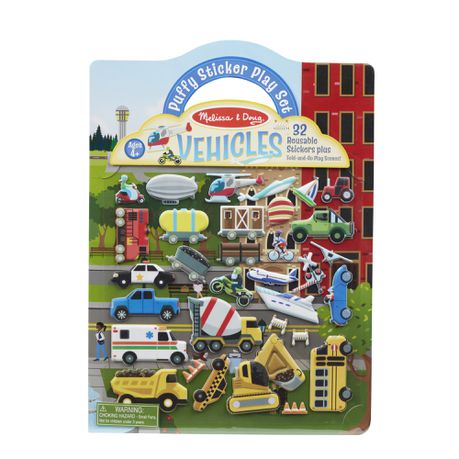 Melissa & Doug Vehicles Puffy Sticker Set Buy Online in Zimbabwe thedailysale.shop