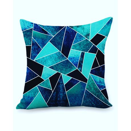 Geometric Blue Scatter Cushion (Inner Included)