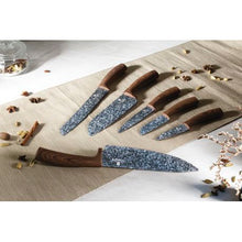 Load image into Gallery viewer, Berlinger Haus 6-Piece Marble Coating Knife Set - Forest Line Original Wood
