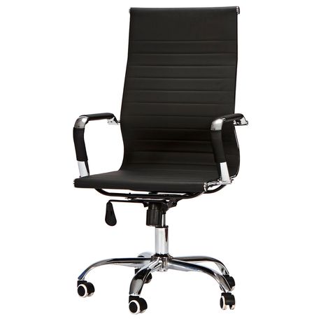 Gretmol High Back Steel Frame Office Chair - Black