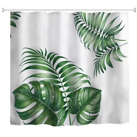 Shower Curtain Modern Custom Design - Banana Leaf Buy Online in Zimbabwe thedailysale.shop