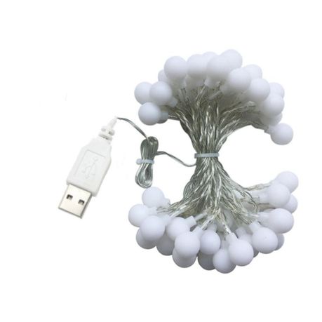 Litehouse Shatterproof USB 100LED Pearl String Lights Warm White - 10m Buy Online in Zimbabwe thedailysale.shop