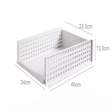 Load image into Gallery viewer, Pack Of 4 Pcs Stackable Sliding Storage Baskets - White
