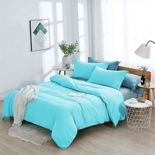 Load image into Gallery viewer, Wrinkle Resistant Egyptian Comfort Duvet Cover Set King: Cool Duck Egg Blue
