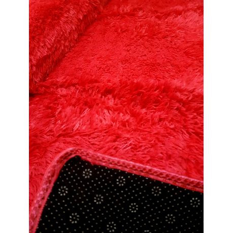 New Large Premium Fluffy Carpet/Rug Red Buy Online in Zimbabwe thedailysale.shop