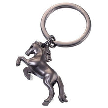 Load image into Gallery viewer, Troika Keyring Wild Horse on Chrome Split Keyring WILD HORSE Gunmetal Grey
