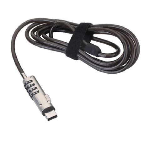 TUFF-LUV USB Slot - Combination Laptop Lock (1.9 Meter Cable) 5mm Buy Online in Zimbabwe thedailysale.shop