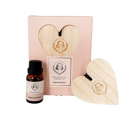 Anke Products - Teakwood & Tobacco Wooden Heart & Essential Oil Buy Online in Zimbabwe thedailysale.shop