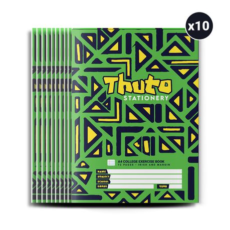 Thuto A4 72 Pages Irish & Margin Exercise Book (Pack of 10)-Maze Edition Buy Online in Zimbabwe thedailysale.shop