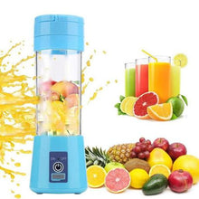 Load image into Gallery viewer, Portable Smoothie Blender, Juicer Food ProcessorRechargeable Blue 380ml
