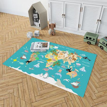 Load image into Gallery viewer, Waltex Kiddies World Map 2 Rug - 120 x 180cm
