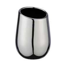 Load image into Gallery viewer, Wenko - Toothbrush Tumbler - Badi Range - Ceramic - Chrome
