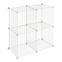 Load image into Gallery viewer, Wire Convenient Cube Cabinet - White - 4 Piece
