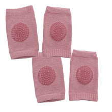 Load image into Gallery viewer, Cotton Baby Crawling Knee Pad Protectors for Babies 6months - Pink 2 pairs
