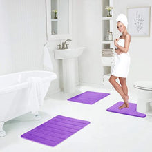 Load image into Gallery viewer, Luxury Memory Foam Bathroom Bath Mat Quick Dry Non Slip Purple Extra Large
