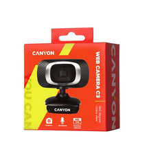 Load image into Gallery viewer, Canyon Black Webcam HD 720p with Microphone and Video Recording
