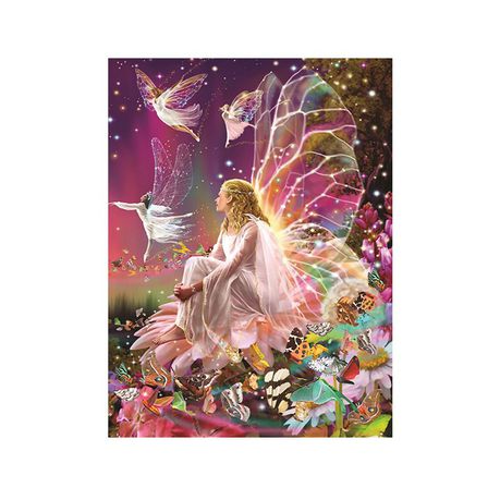 Diamond Painting DIY Kit, Round diamonds, 40x30cm- Flower Fairy Buy Online in Zimbabwe thedailysale.shop