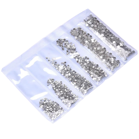 Nail Art Rhinestones packet with 6 Sizes - Clear Buy Online in Zimbabwe thedailysale.shop