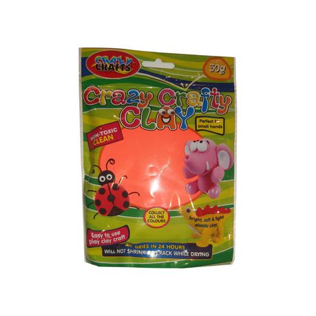 Crazy Crafty Clay 50g - Bright Orange (Col.19) Buy Online in Zimbabwe thedailysale.shop