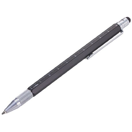 TROIKA Multitasking Ballpoint Pen CONSTRUCTION SLIM - Black