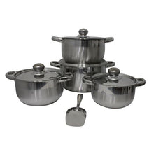 Load image into Gallery viewer, 8 Piece Stainless Steel Cookware Set &amp; Complementary LMA Serving Spoon
