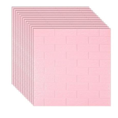 Pink 10 Piece 3D Wall Sticker Self-Adhesive Waterproof  Wallpaper Panel Buy Online in Zimbabwe thedailysale.shop