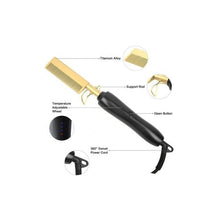 Load image into Gallery viewer, Electric Hair Hot Comb  - 2 in 1 Straightener/Curling iron by Style It
