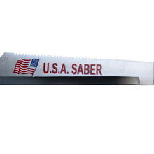 Load image into Gallery viewer, Short Sharpened USA Themed jagged Machete Saber Stainless Steel Blade-45 cm
