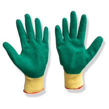 Load image into Gallery viewer, Grovida Firm Grip latex Dipped Gardening Gloves - Yellow/Green
