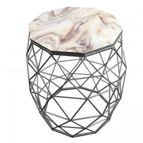 Houston Marble Side Table / Shi8-St9-Silver Buy Online in Zimbabwe thedailysale.shop