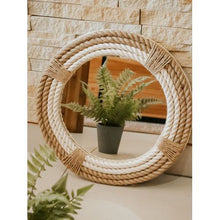 Load image into Gallery viewer, Coastal Hand Crafted Round Mirror
